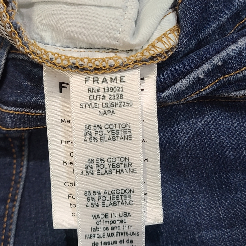 Frame le high skinny zip jeans size 28 - Picture 9 of 13